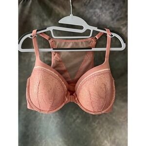 Victoria's Secret Bra 36DDD/36F Lace Demi Lined‎ Front Closure Racerback